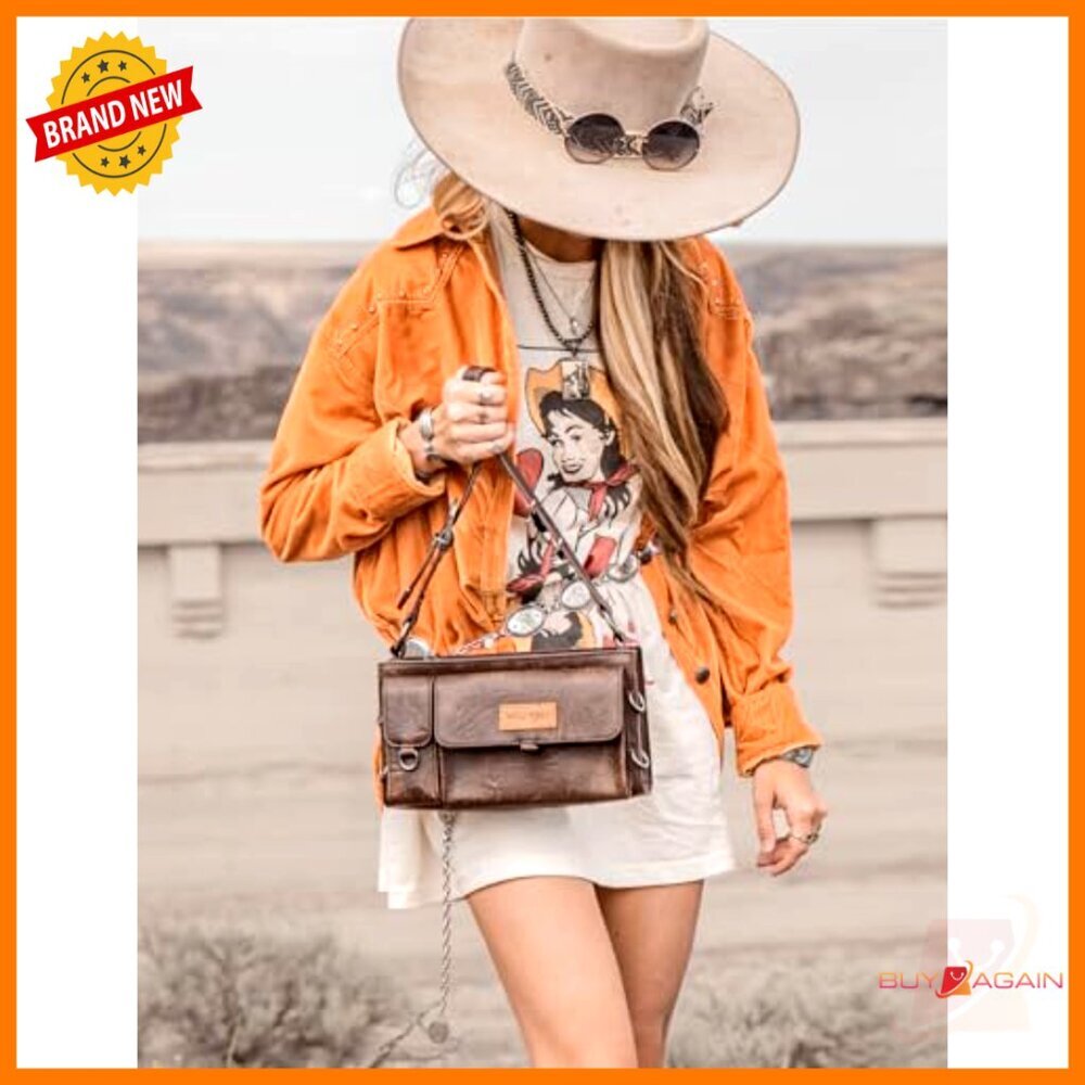 Small Shoulder Bag with Detachable Charms, Multiple Pockets, Western Y2K Style - Picture 3 of 7